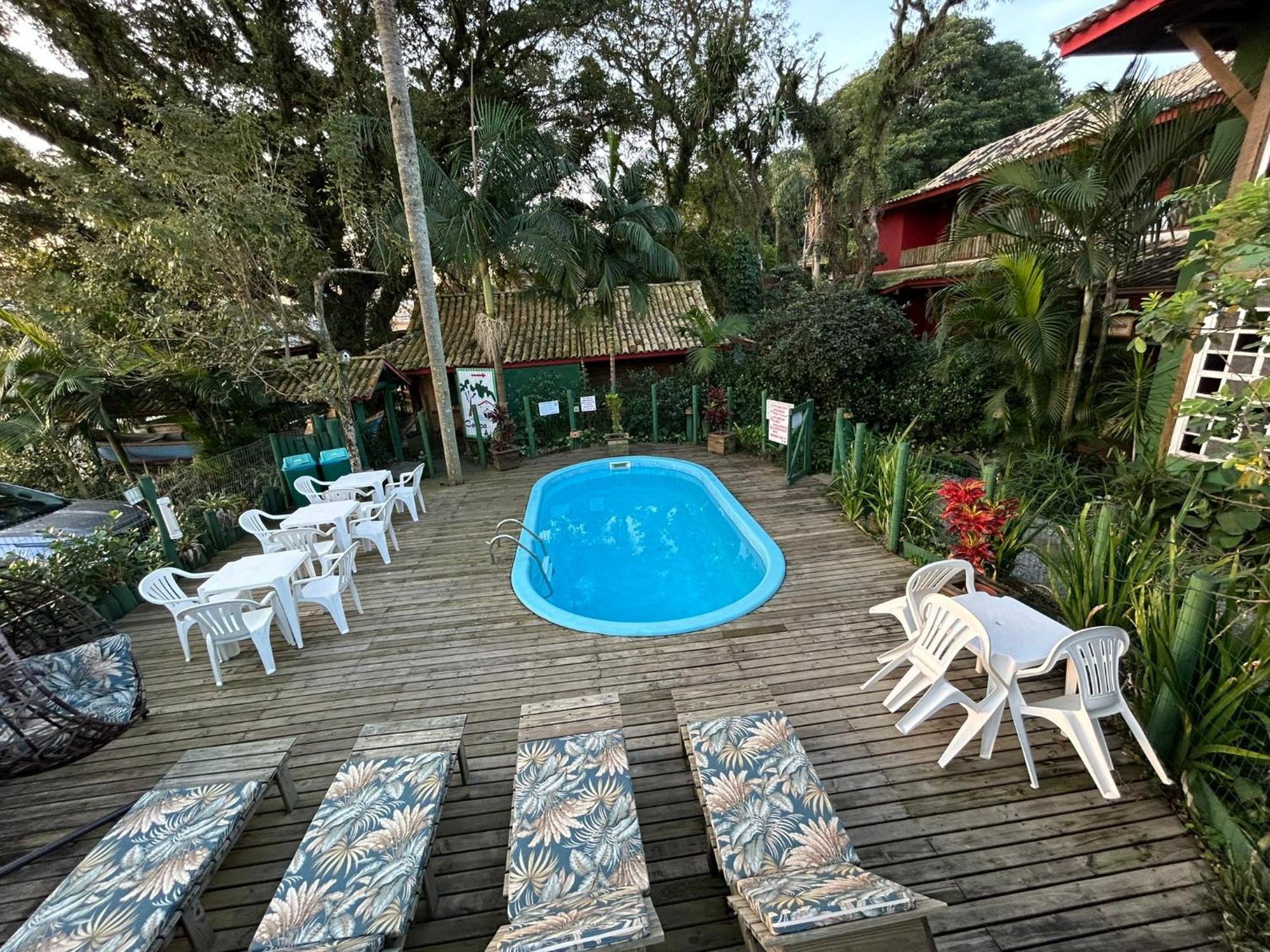 Pousada Canoa Azul Na Praia Da Ferrugem Garopaba Eksteriør billede